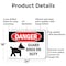 Signmission Guard Dogs On Duty Danger Sign, Aluminum, 24in W x 18in L, 2PK OS-2PACK-DS-A-1824-L-1286 - alternate 8